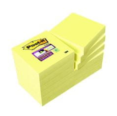 Post-It Poznámkové samolepicí bločky Super Sticky - žluté, 5,1 x 5,1 cm, 12 ks