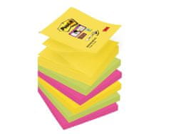 Post-It Poznámkové samolepicí Z-bločky Super Sticky Rio - 7,6 x 7, 6 cm, 5 barev, 6 x 90 ks