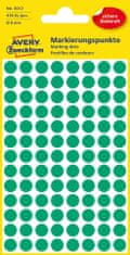 Avery Zweckform Samolepicí kulaté etikety Avery - zelené, průměr 8 mm, 416 ks