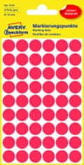 Avery Zweckform Samolepicí kulaté etikety Avery - červené, průměr 12 mm, 270 ks