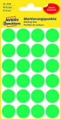 Avery Zweckform Samolepicí kulaté etikety Avery - zelené, průměr 18 mm, 96 ks