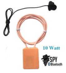 SpyTech Špionážní sluchátko s Bluetooth smyčkou + 10W zesilovač + externí mikrofón - TOP 2021 - Barva: Světlá smyčka + sluchátko GOLD