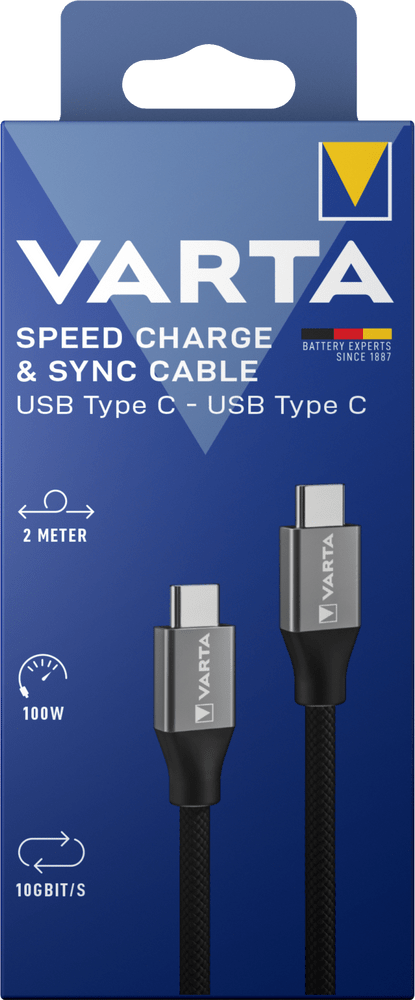 Levně Varta Speed Charge & Sync kabel USB C na USB C Box (57936101111)