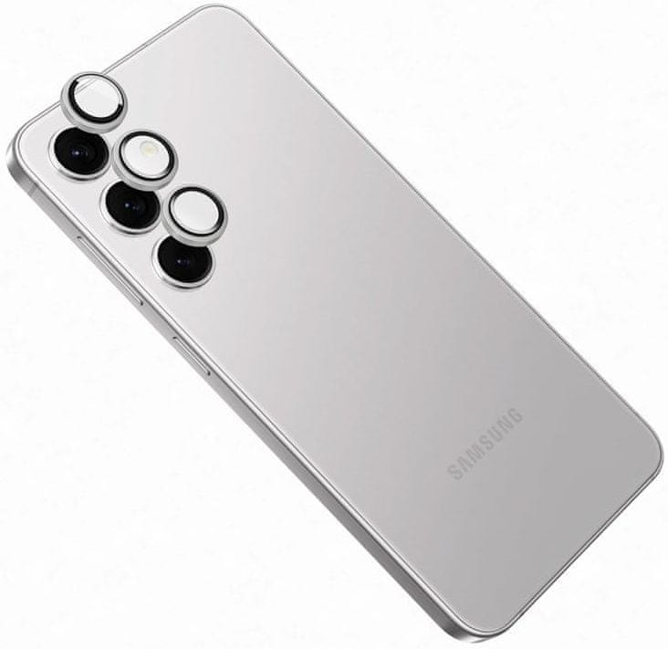 Levně FIXED Ochranná skla čoček fotoaparátů Camera Glass pro Samsung Galaxy S24, stříbrná FIXGC2-1256-SL