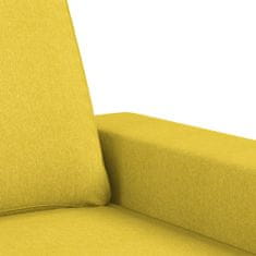 Vidaxl 4dílná sedací souprava světle žlutá textil