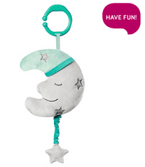 BabyOno Závěsná plyšová hračka s melodií - Happy Moon