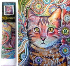 Norimpex Diamantové malování 7D Udivená kočka 30x40cm