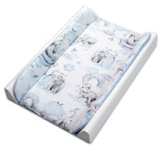 Baby Nellys Přebalovací podložka 50x70 cm, bavlna, Slon a duha, modrá