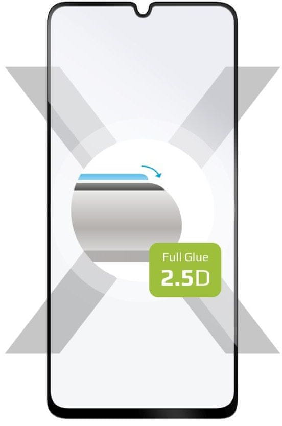 Levně FIXED Ochranné tvrzené sklo pro Samsung Galaxy A25 5G, lepení přes celý displej, černé FIXGFA-1261-BK