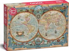 Cherry Pazzi Puzzle Mapa světa Velkých objevů 2000 dílků
