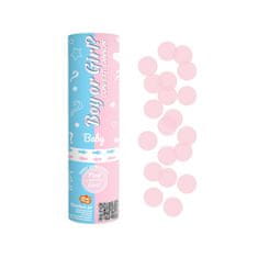 Vystřelovací konfety 15 cm - růžové kolečka - 2 balení