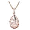 Silver Cat Stylový růžově zlacený náhrdelník se zirkony SC426