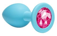 Lola Games Anální kolík Emotions Cutie Medium Turquoise pink crystal