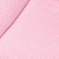 Baby Nellys Bavlněná deka, dečka pletená, BASIC, 80x90cm - růžová