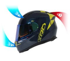 XRC Helma na motorku Motocyklová prilba XRC Pure GP 6 modráblue/yellow fluo vel. S