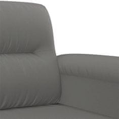 Vidaxl 3dílná sedací souprava s polštáři tmavě šedá mikrovlákno