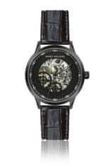 Marc Malone pánské hodinky Finley Automatic Croco Black Leather CBM-2200