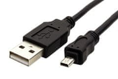 Goobay Kabel USB A-miniUSB, 8pin, Panasonic, Nikon UC-E6, Olympus CB-USB7, Minolta USB-2, USB-3, 1,8m, černý