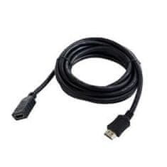 Gembird kabel HDMI (M) na HDMI (F) High speed, Ethernet, prodlužovací, 1.8 m, černý