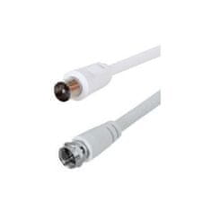 AQ Anténní kabel anténní F konektor, 3 m - bílá (CV33030)