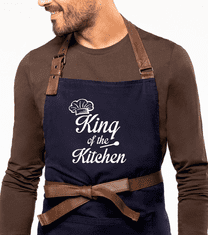 Kariban Zástěra pro muže EXCLUSIVE - King of the Kitchen Barva: Černošedá