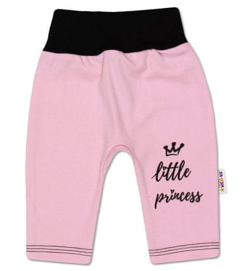 Baby Nellys Bavlněné tepláčky, růžové, vel. 74 - Little Princess