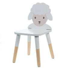 Amadeus Dřevěná dětská stolička ovečka