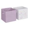 Úložné boxy na hračky mořská panna fialové 2 ks 29x29x29 cm