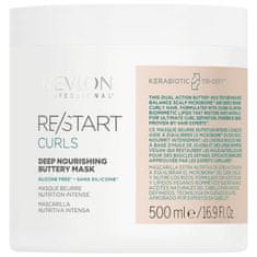 Revlon Restart Curls Nourishing - vyživující maska pro kudrnaté vlasy, 500ml, intenzivně hydratuje a vyživuje vlasy