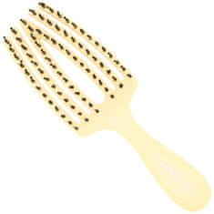 Olivia Garden Finger Brush Care Mini dětský kartáč na vlasy, žlutý, snadné rozčesávání bez bolesti