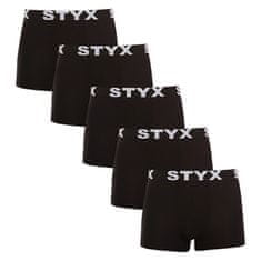 Styx 5PACK pánské boxerky sportovní guma nadrozměr černé (5R960) - velikost XXXL