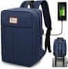 Cestovní batoh s USB RYANAIR 40 x 20 x 25 cm , modrá