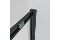 WellMall NICOL COMBI Black 100x100 čiré Sprchový kout s posuvnými dveřmi