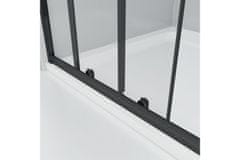 WellMall NICOL COMBI Black 100x90 čiré Sprchový kout s posuvnými dveřmi