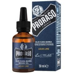 Proraso Azur Lime Beard Oil - citrusový olej pro péči o vousy, 30ml, intenzivně hydratuje vousy