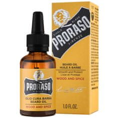 Proraso Wood & Spice Beard Oil - dřevitě-kořeněný olej na vousy, 30ml, intenzivně hydratuje vousy