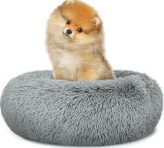 vyprodejpovleceni Plyšový pelíšek pro psy 40 cm světle šedý