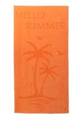 vyprodejpovleceni Plážová osuška HELLO SUMMER oranžová