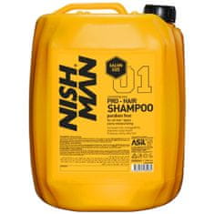 NISHMAN Paraben Free jemný šampon vyživující 5l pro muže, jemně čistí vlasy