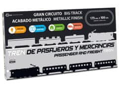 Pequetren Pequetren kovový vlak se dvěma soupravami vozů - 3 osobními a 3 nákladními vozy