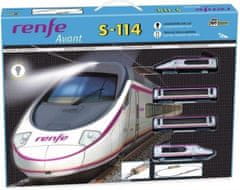 Pequetren vysokorychlostní vlak Renfe Avant S-114 s horským tunelem