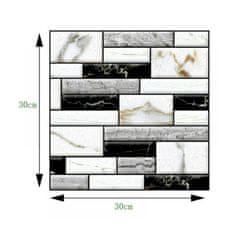 Netscroll 3D Samolepící stěnové nálepky s mramorovým vzhledem (10 kusů), 30x30 cm, jednoduchá aplikace, přidejte domovu nádech svěžesti a luxusu, StickMarble