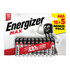 Energizer Baterie Energizer MAX AAA 15 + 5 ks