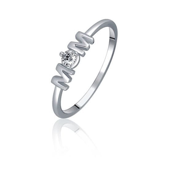 JVD Krásný stříbrný prsten se zirkonem MOM SVLR0984X61BI