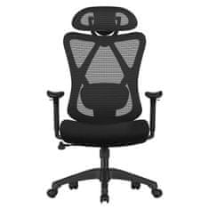 Songmics Kancelářská židle ergonomická, nastavitelná výška, loketní opěrky, síťovaná