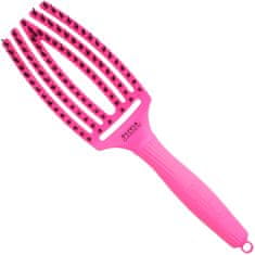 Olivia Garden Medium Neon Pink Kartáč Finger Brush Limitovaná řada, perfektně rozčesané vlasy bez poškození