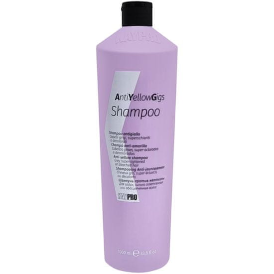 KayPro No Yellow Gigs - neutralizující šampon pro blond vlasy, 1000ml, účinně neutralizuje žluté tóny