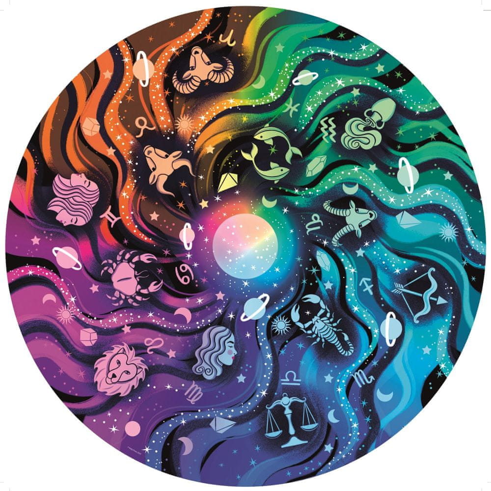 Levně Ravensburger Kulaté puzzle Kruh barev: Astrologie 500 dílků