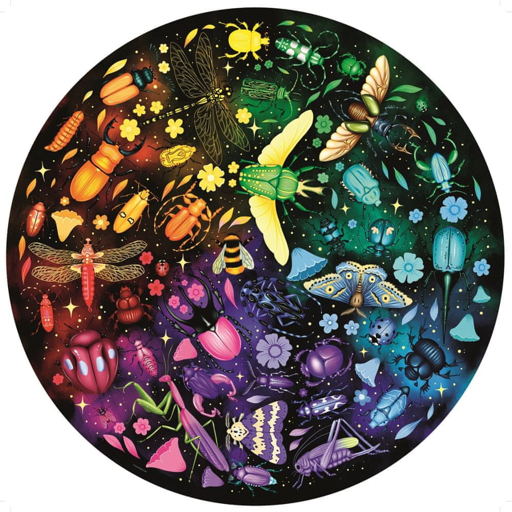 Levně Ravensburger Kulaté puzzle Kruh barev: Svět hmyzu 500 dílků