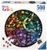 Kulaté puzzle Kruh barev: Svět hmyzu 500 dílků